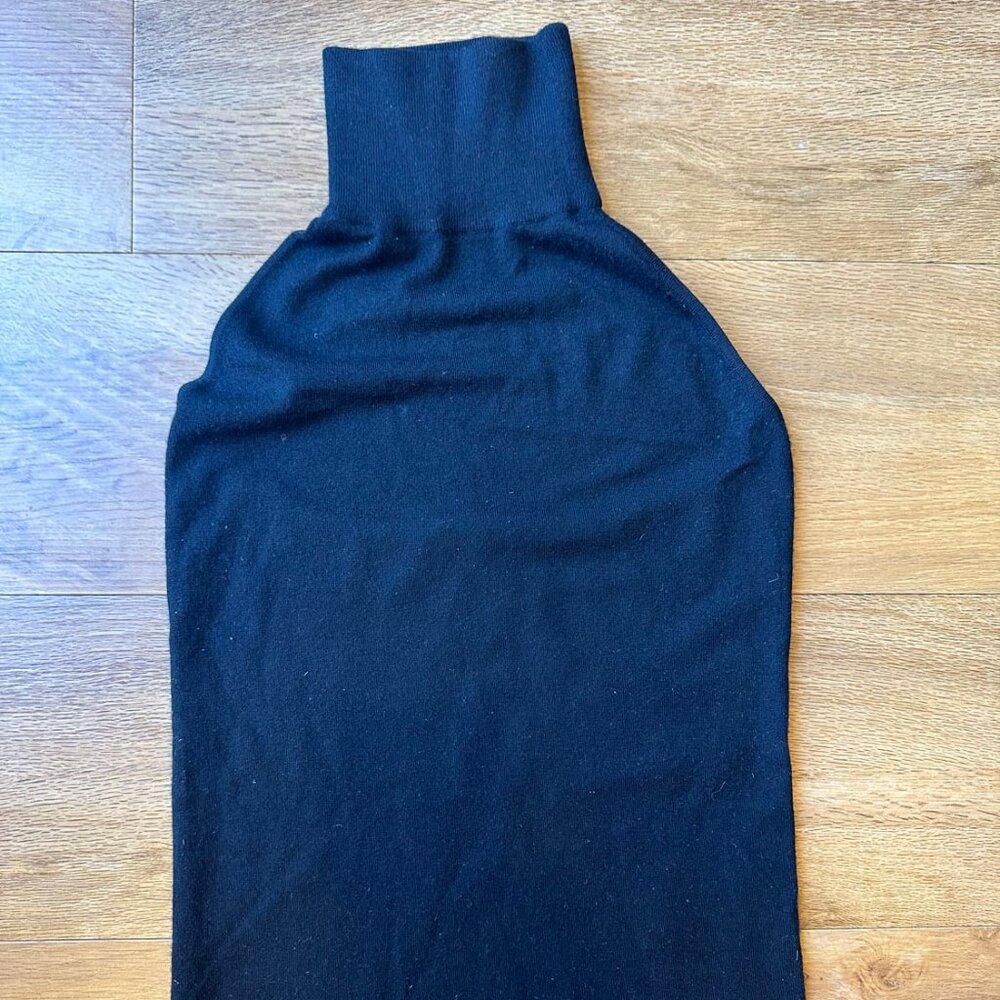 Ralph Lauren Black Label Black Cashmere & Polyester Halter Sweater
